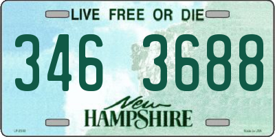 NH license plate 3463688
