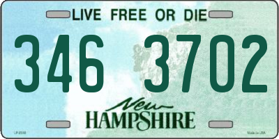 NH license plate 3463702