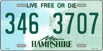 NH license plate 3463707