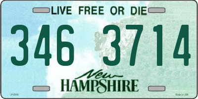 NH license plate 3463714