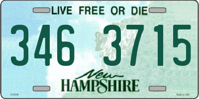 NH license plate 3463715