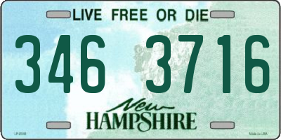 NH license plate 3463716