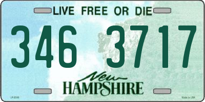 NH license plate 3463717