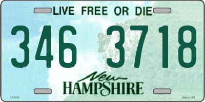 NH license plate 3463718