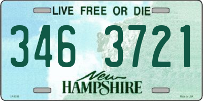 NH license plate 3463721