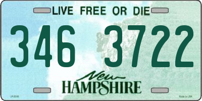 NH license plate 3463722