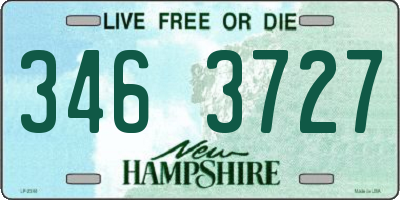 NH license plate 3463727