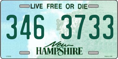 NH license plate 3463733