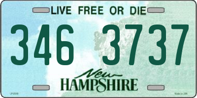 NH license plate 3463737