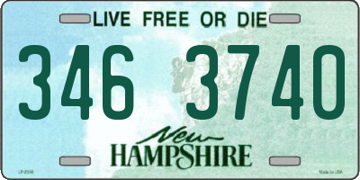 NH license plate 3463740
