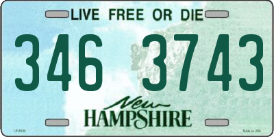 NH license plate 3463743