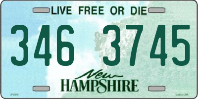 NH license plate 3463745