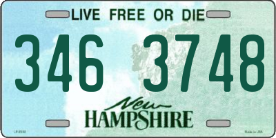 NH license plate 3463748