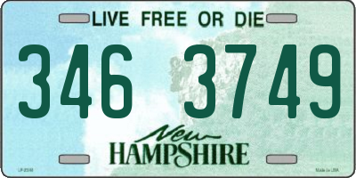 NH license plate 3463749