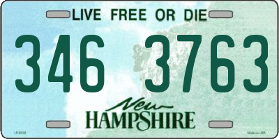 NH license plate 3463763