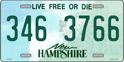 NH license plate 3463766