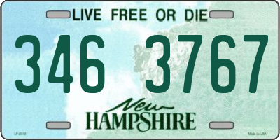 NH license plate 3463767