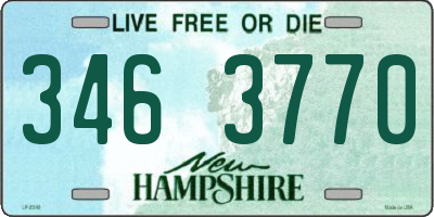 NH license plate 3463770