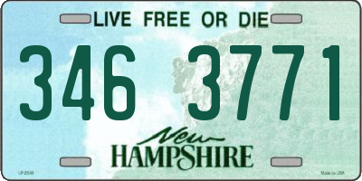 NH license plate 3463771