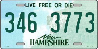 NH license plate 3463773