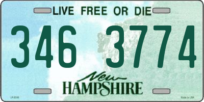 NH license plate 3463774