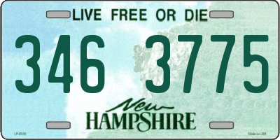 NH license plate 3463775