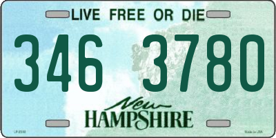 NH license plate 3463780