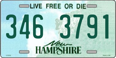 NH license plate 3463791