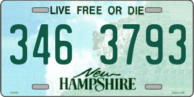 NH license plate 3463793