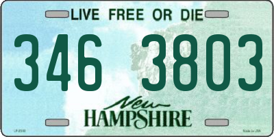 NH license plate 3463803