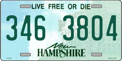 NH license plate 3463804
