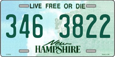 NH license plate 3463822