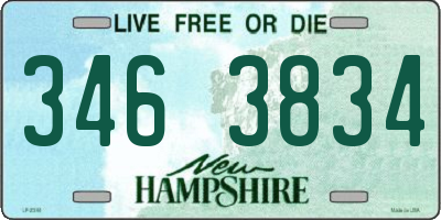 NH license plate 3463834
