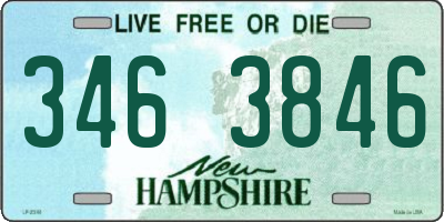 NH license plate 3463846