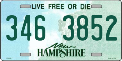 NH license plate 3463852