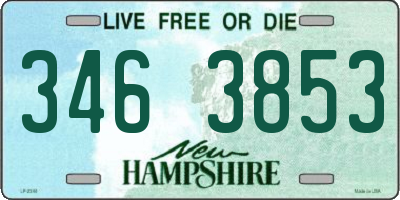 NH license plate 3463853