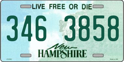 NH license plate 3463858