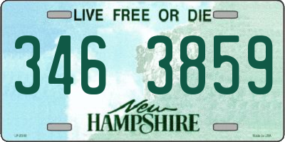 NH license plate 3463859