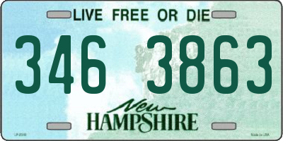 NH license plate 3463863