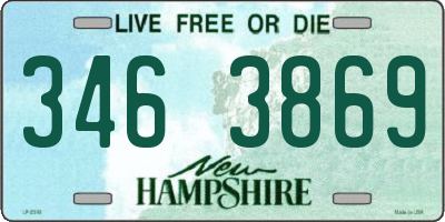 NH license plate 3463869