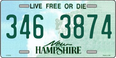 NH license plate 3463874