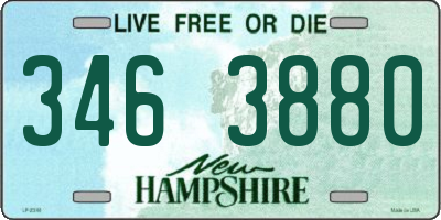 NH license plate 3463880