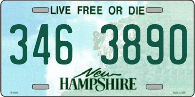 NH license plate 3463890