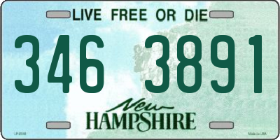 NH license plate 3463891