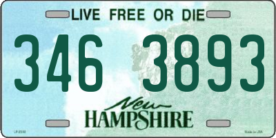 NH license plate 3463893