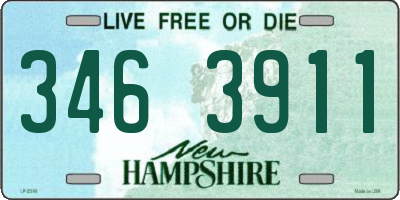 NH license plate 3463911