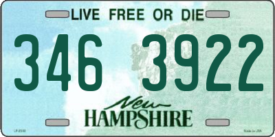 NH license plate 3463922