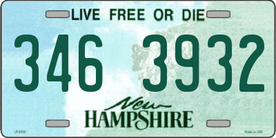NH license plate 3463932