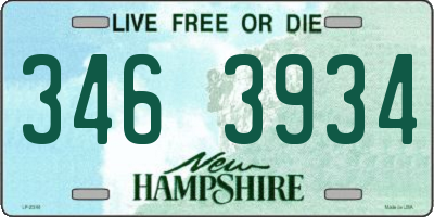 NH license plate 3463934