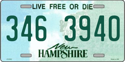 NH license plate 3463940